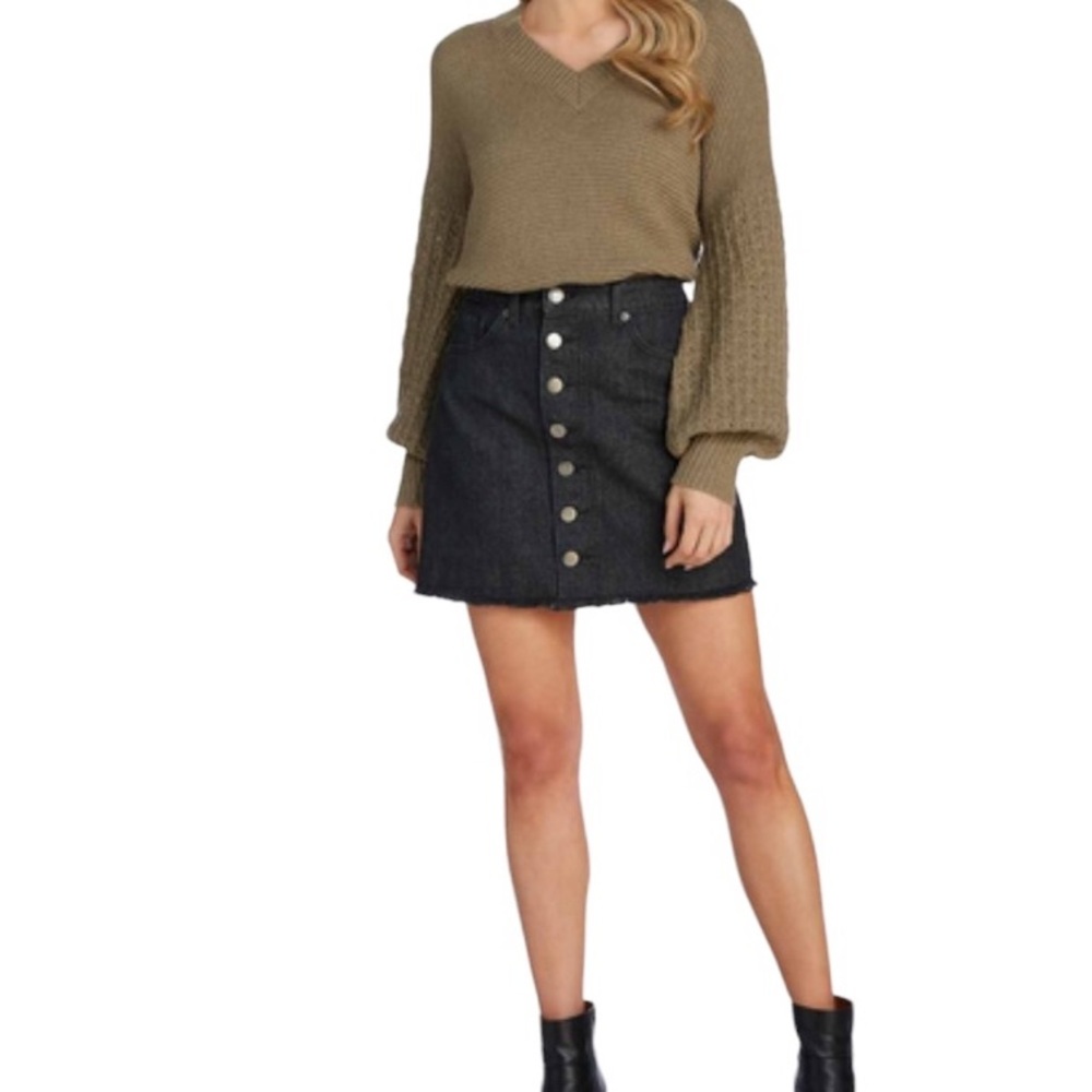 NWT! Mud Pie Fitz Denim Button Front Skirt